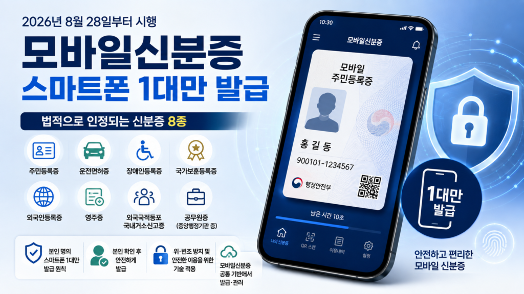 2026 모바일신분증 발급 기준