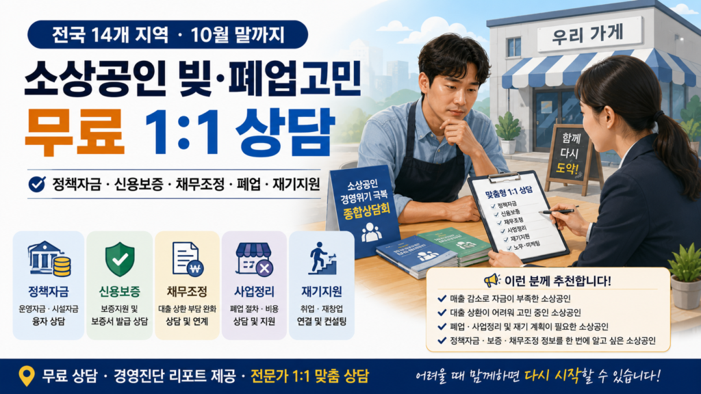 2026 소상공인 경영위기 극복 무료 상담회