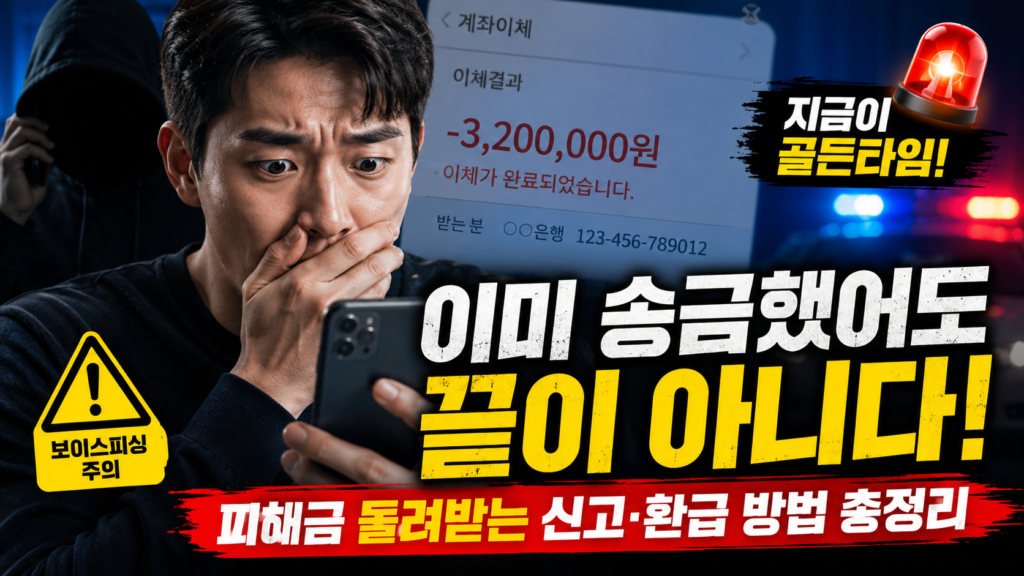 보이스피싱 피해 신고와 지급정지 방법