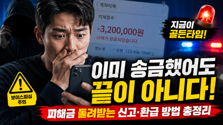 보이스피싱 피해 신고와 지급정지 방법